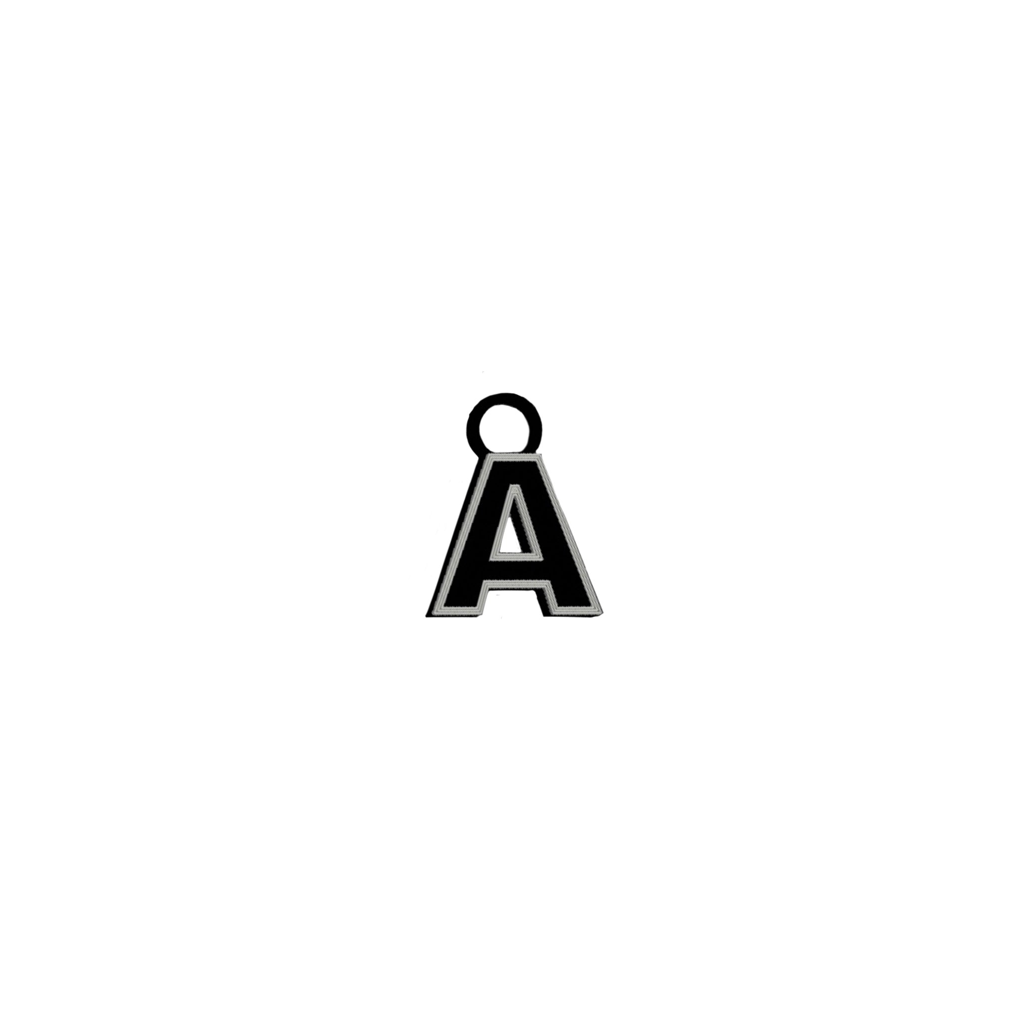 DIJE LETRA - NEGRO + BLANCO