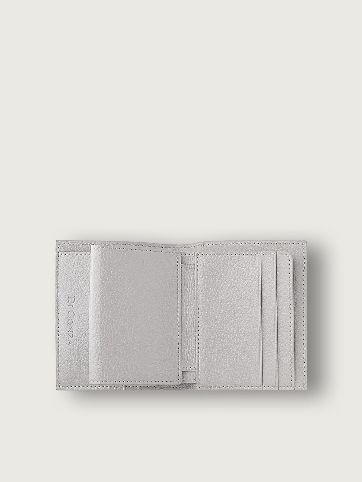 CARTERA CON MONEDERO BICOLOR GRIS CLARO