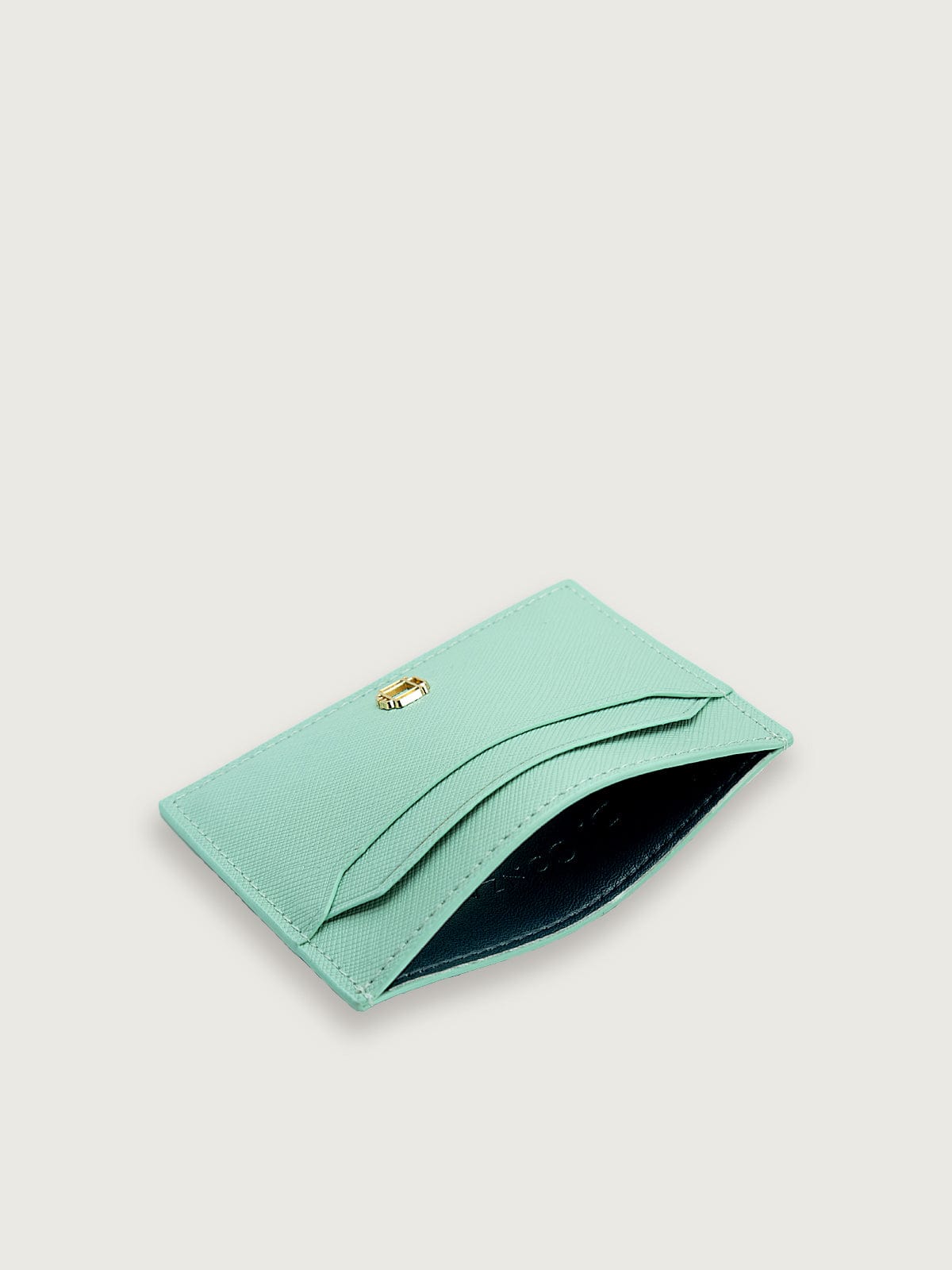 TARJETERO COMPACTO CUERO SAFFIANO MENTA