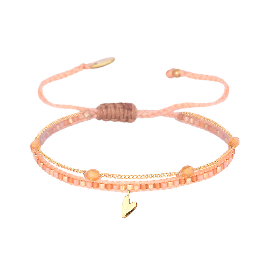 Brazalete ajustable Heart Chain