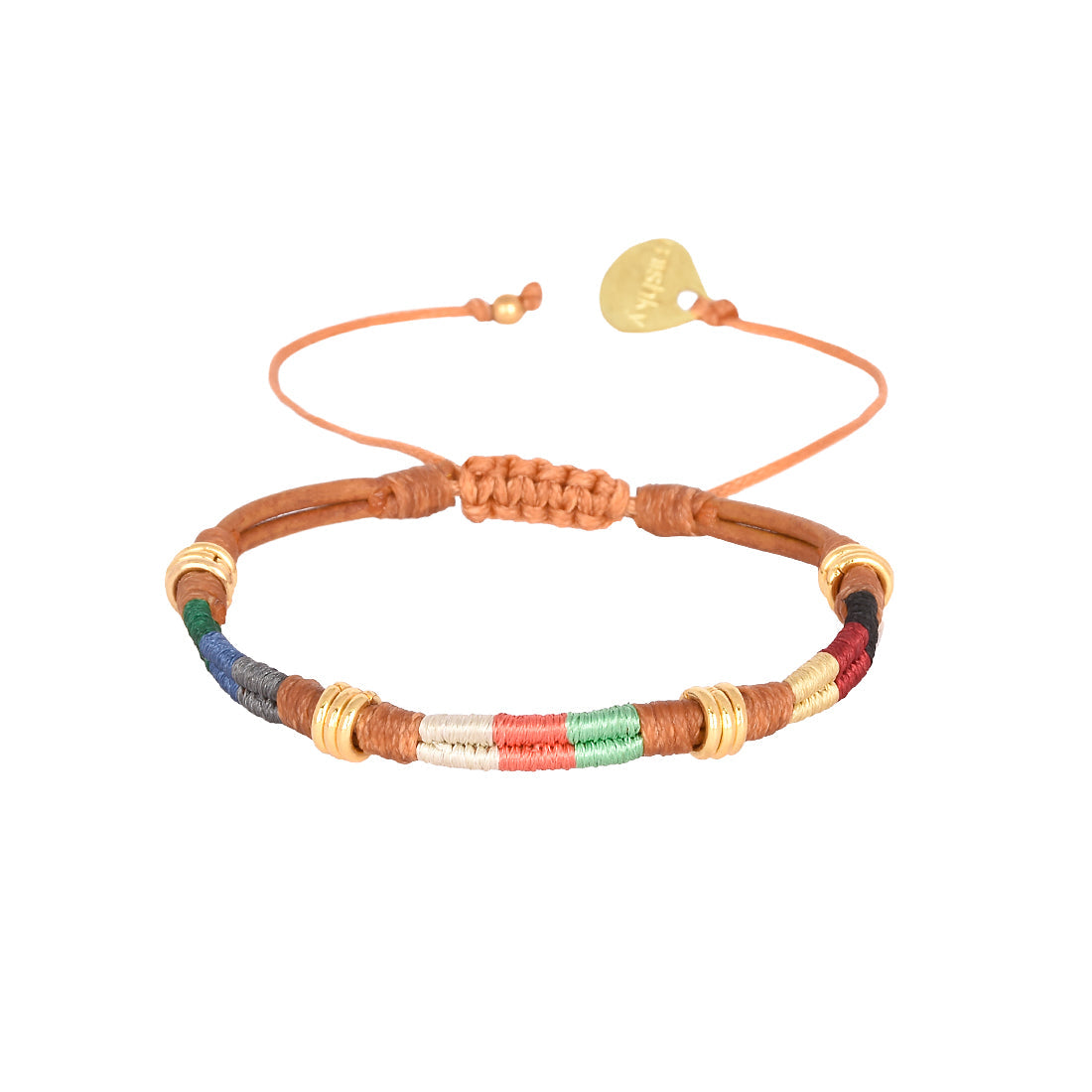 Brazalete Afrique Multicolor en cuero