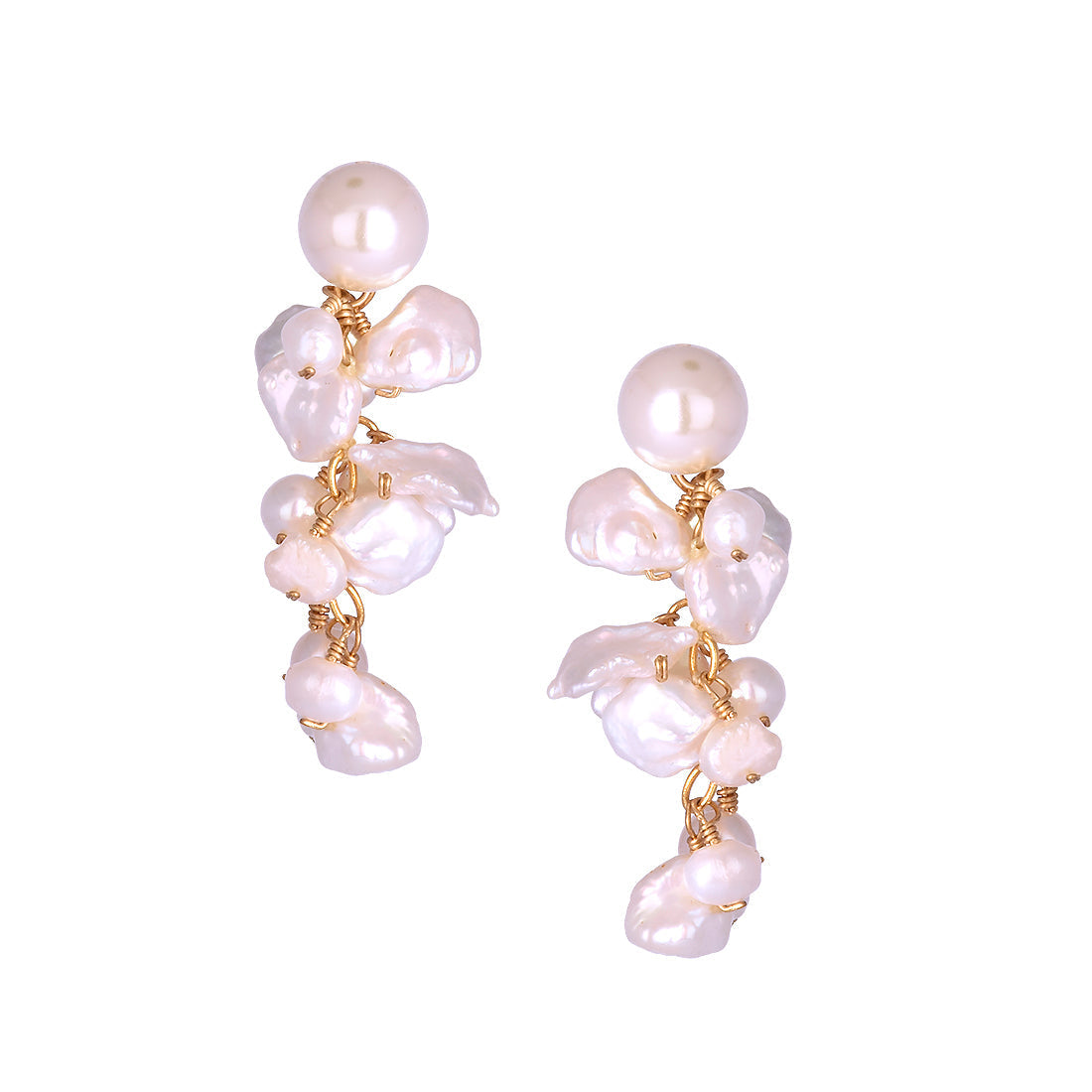 Aretes Pearl Cascade Dorados