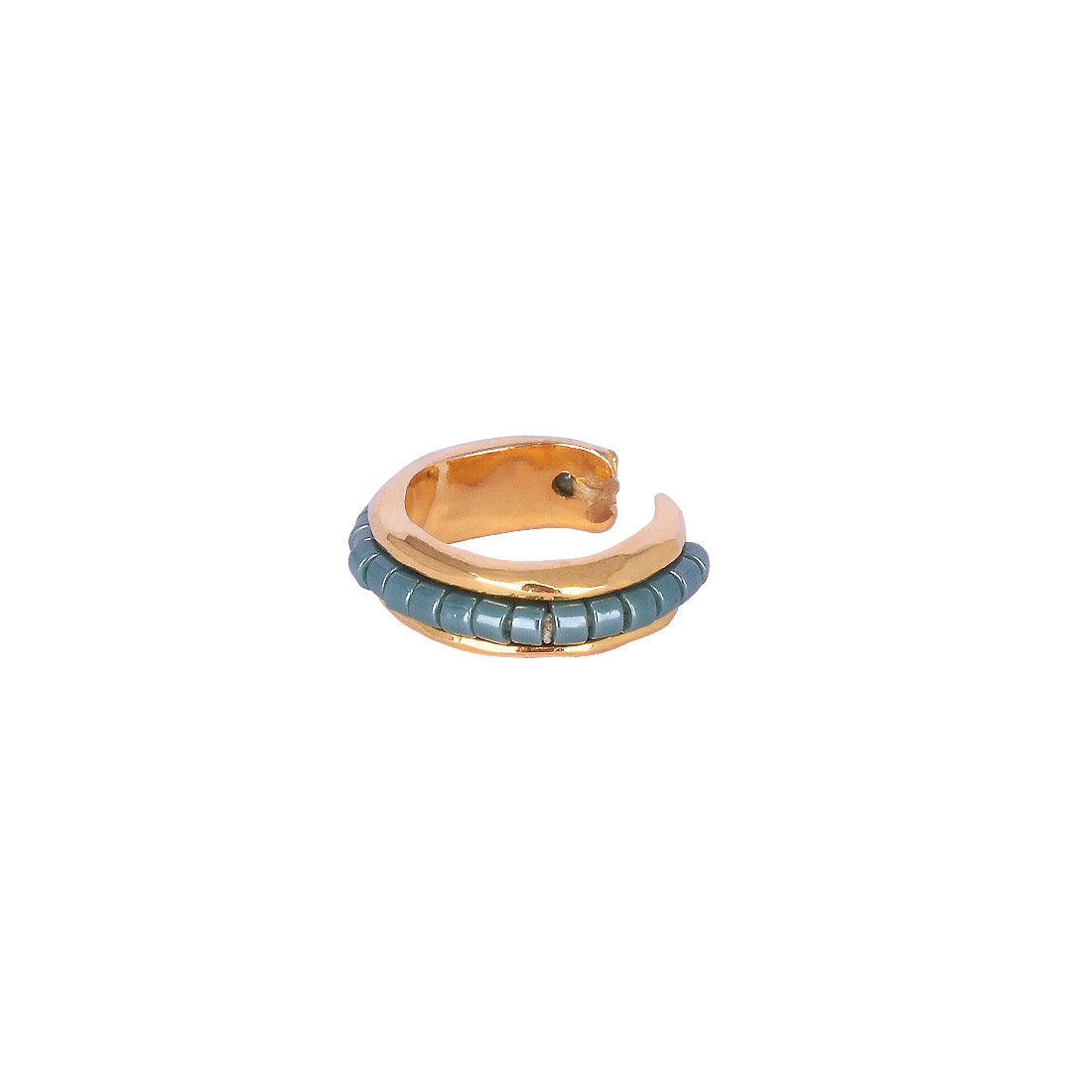 Aretes Cuff chapados en oro con Miyuki