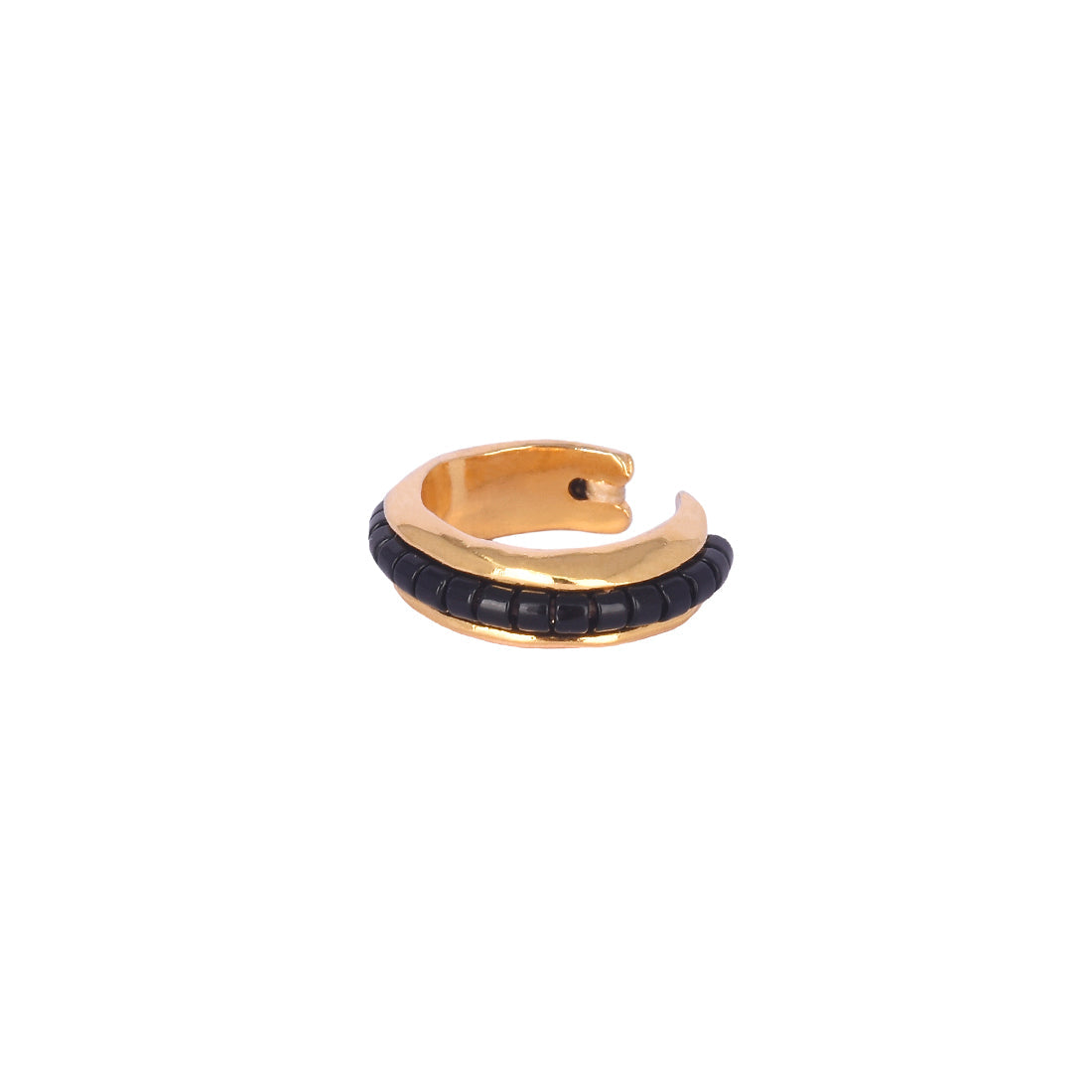 Aretes Cuff chapados en oro con Miyuki