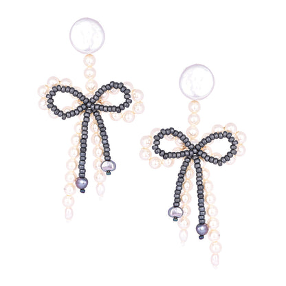 Aretes doble moño de Miyuki