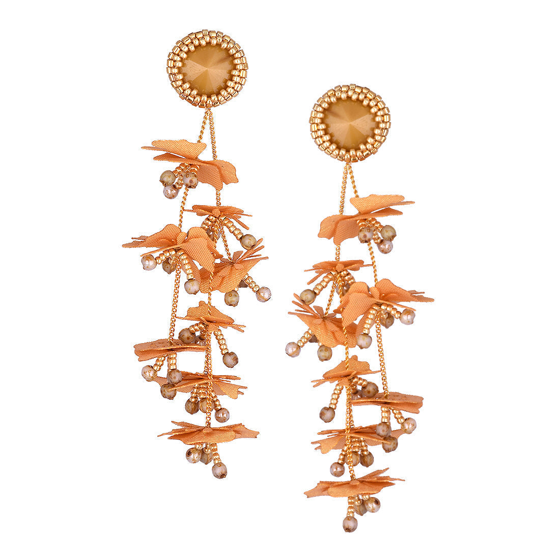 Aretes Flower Cascade Dorados