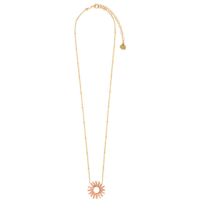 Collar Fringe Sun Salmón Corto