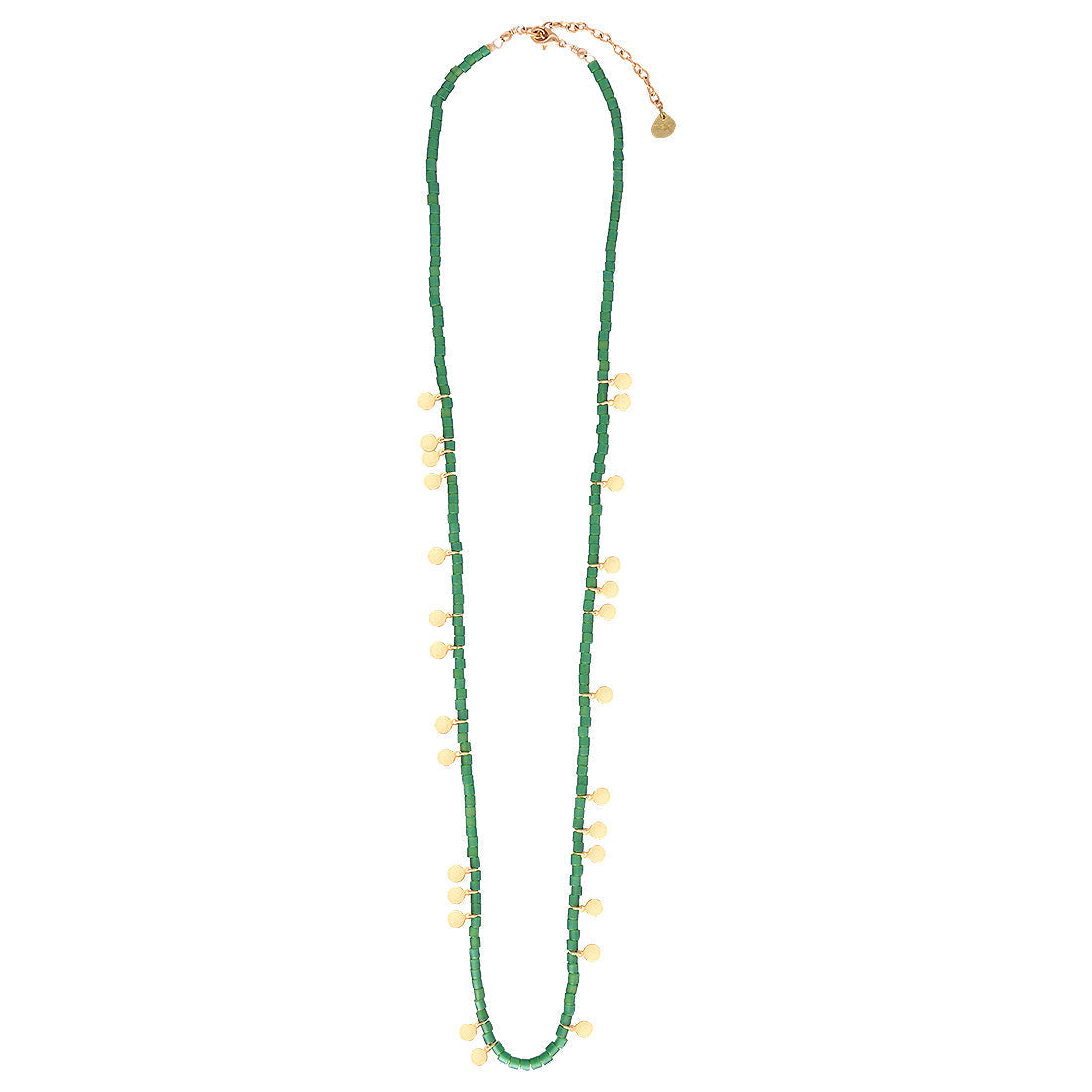 Collar Largo Mini Coins verde