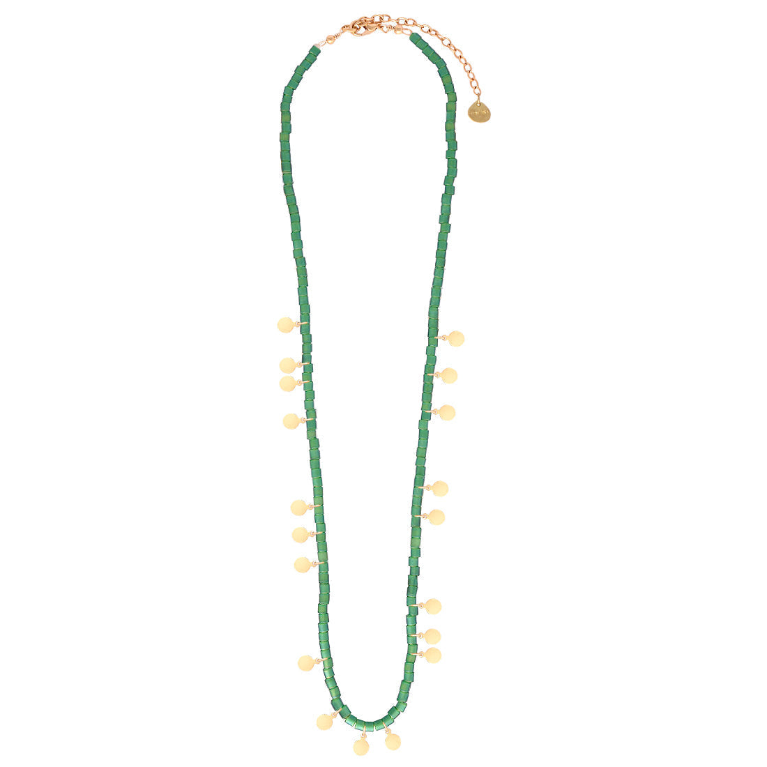 Collar Corto Mini Coins verde