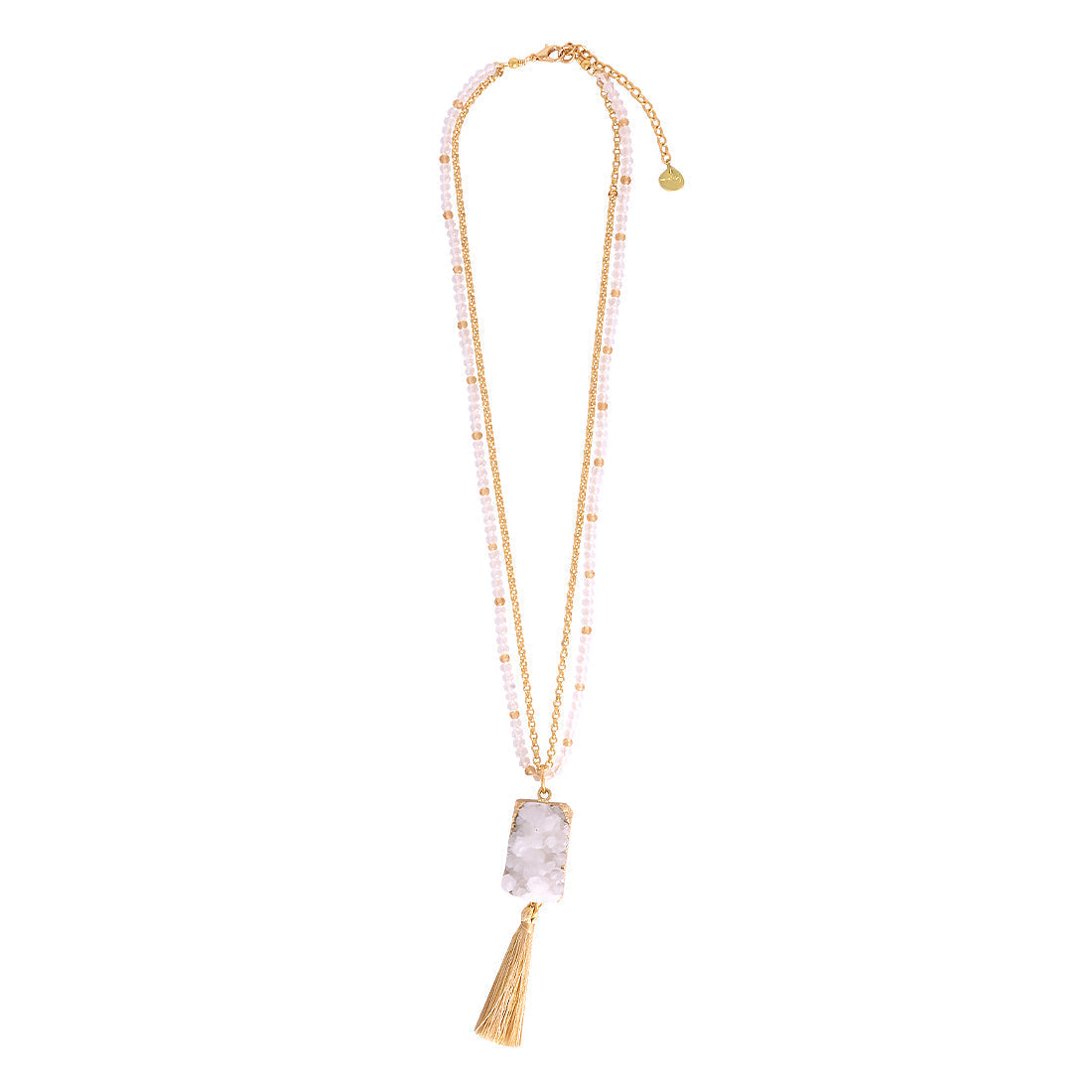 Collar Medium Quartz Blanco