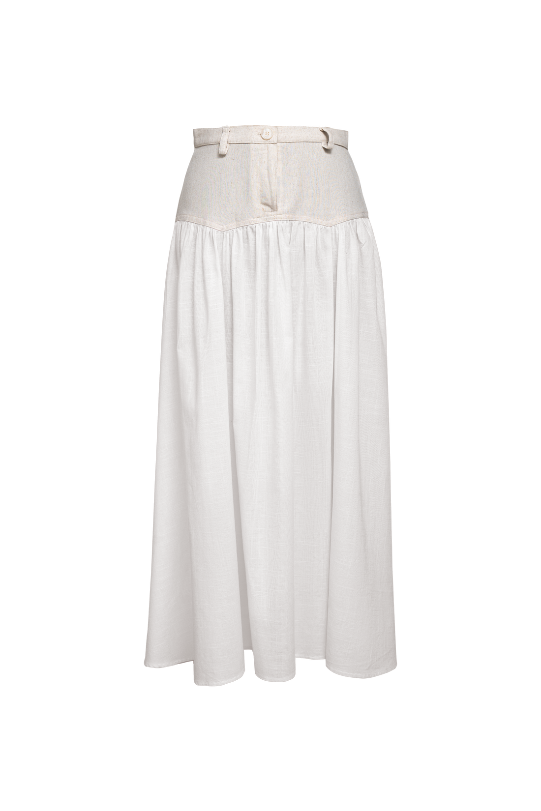SAND STRIPE SKIRT (IVORY)