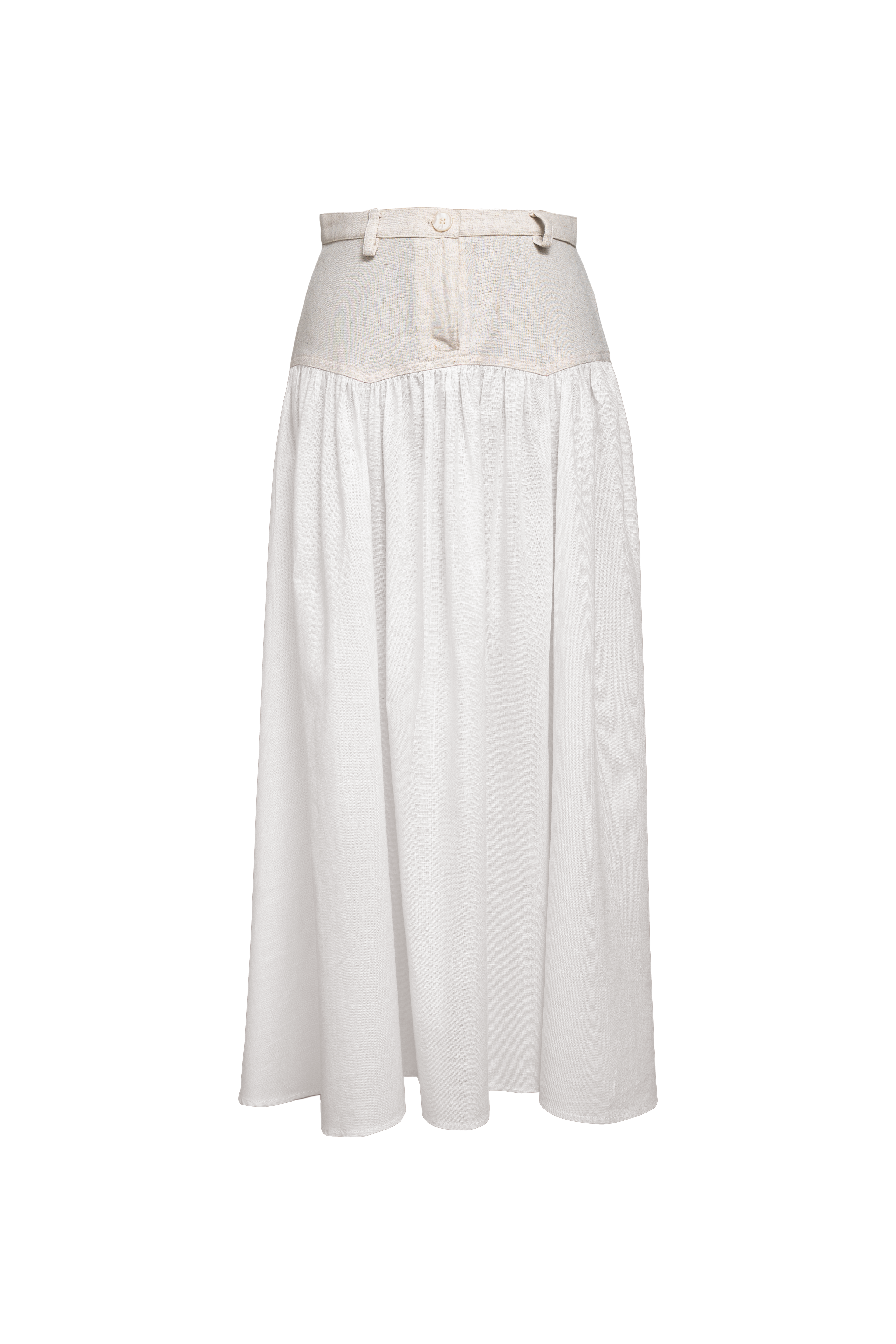 SAND STRIPE SKIRT (IVORY)