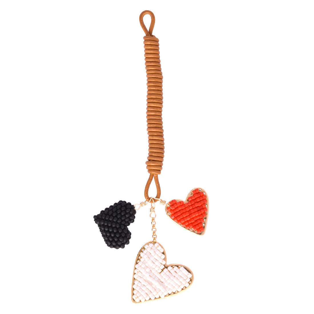 Accesorio/LLavero bolso Heartsy Bag café