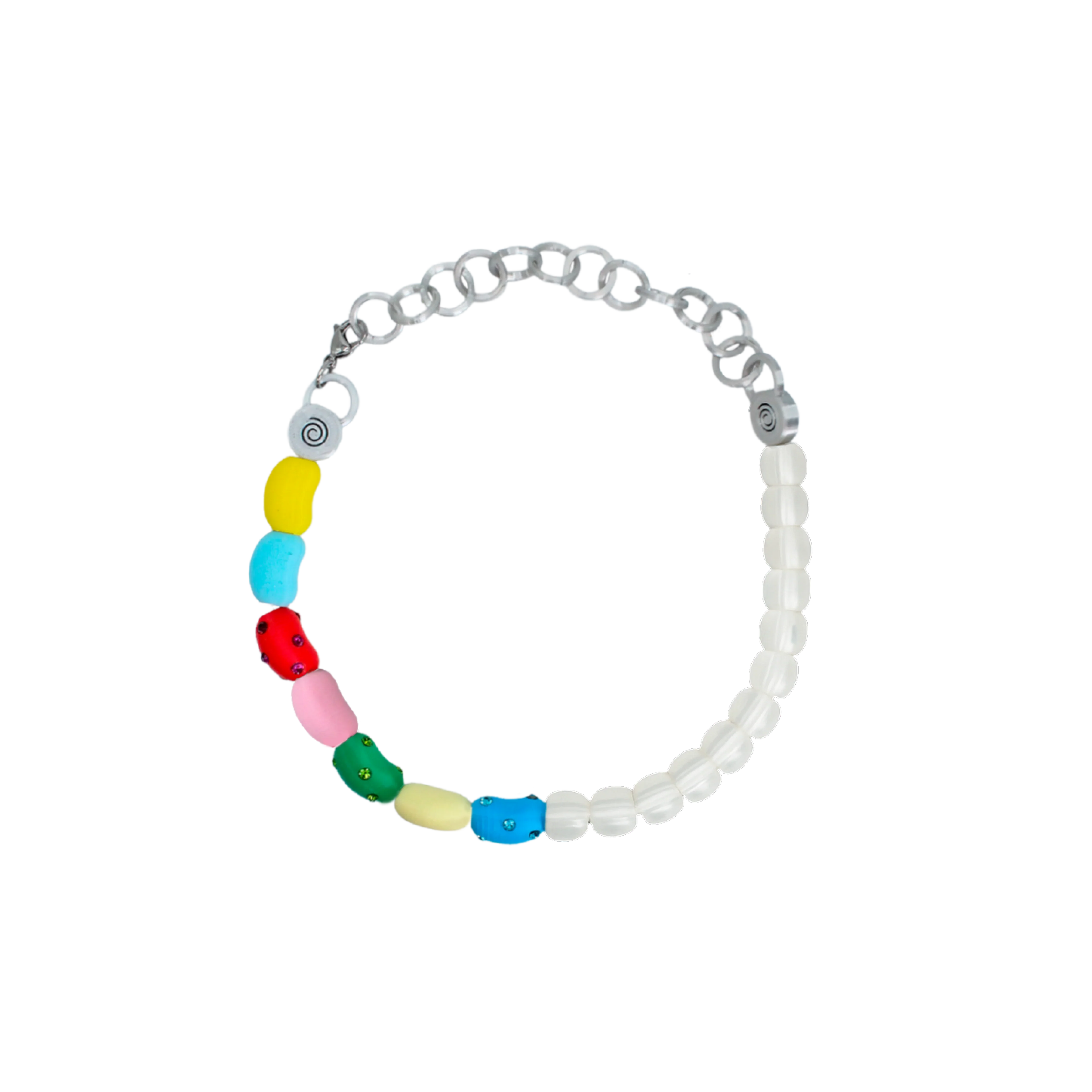COLLAR DE GOMAS CON MAXI PERLAS