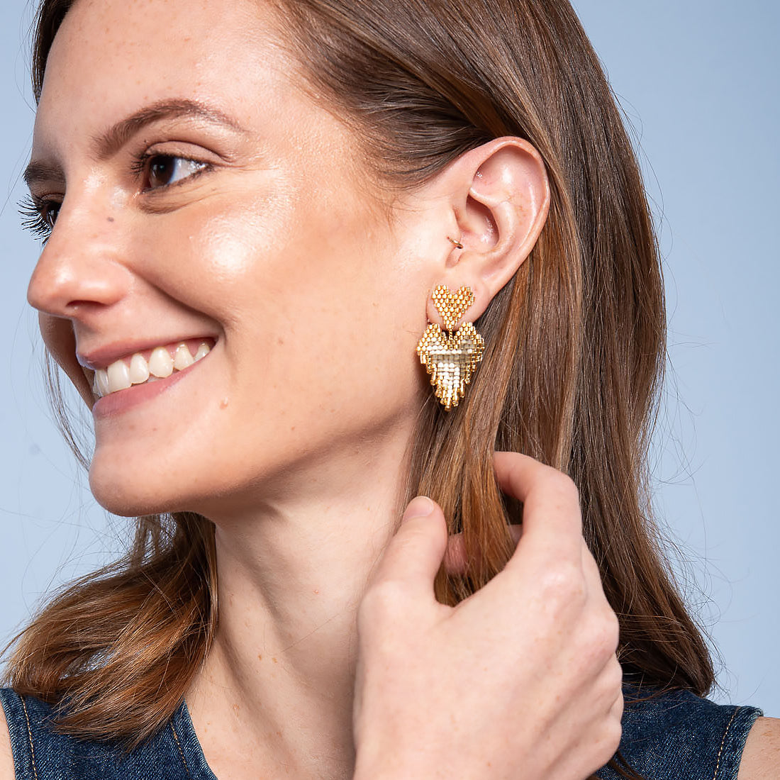 Aretes Fringy Dorados