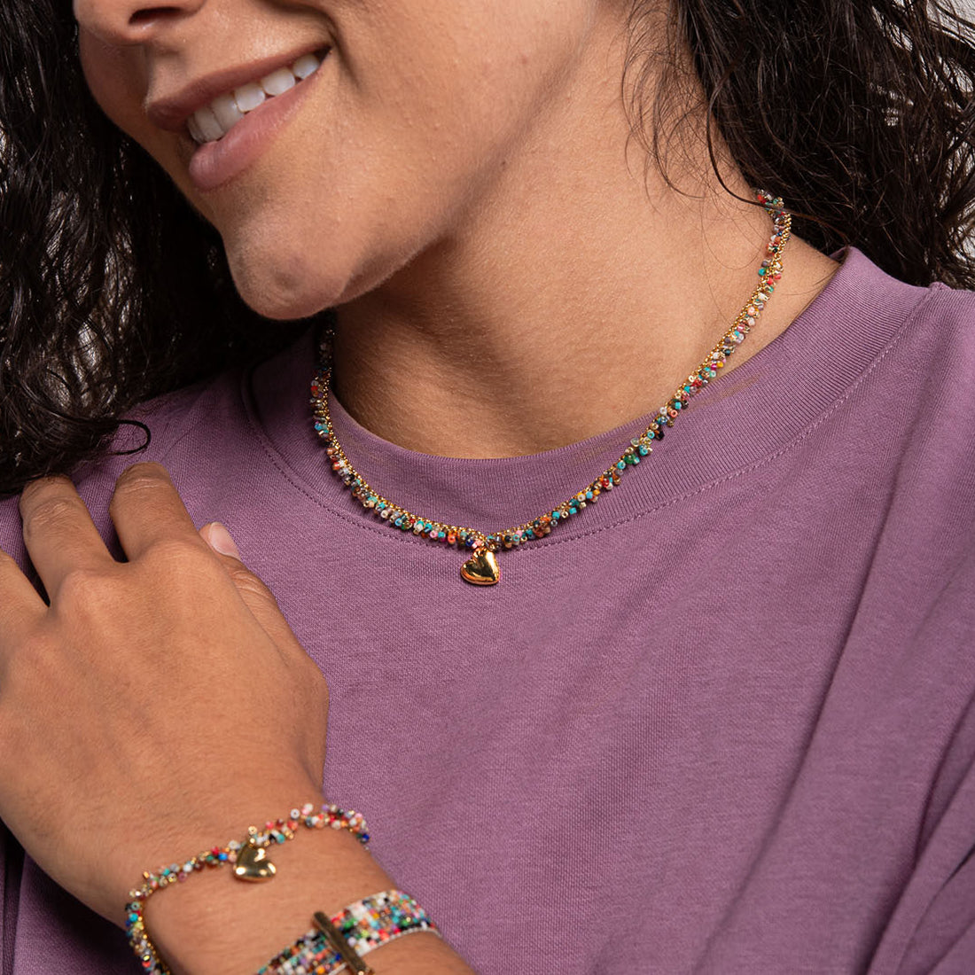 Collar Flow Heart Multicolor