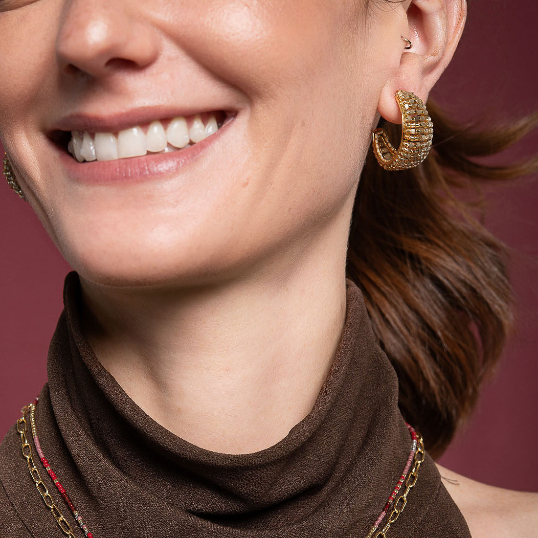 Aretes Cake Dorados