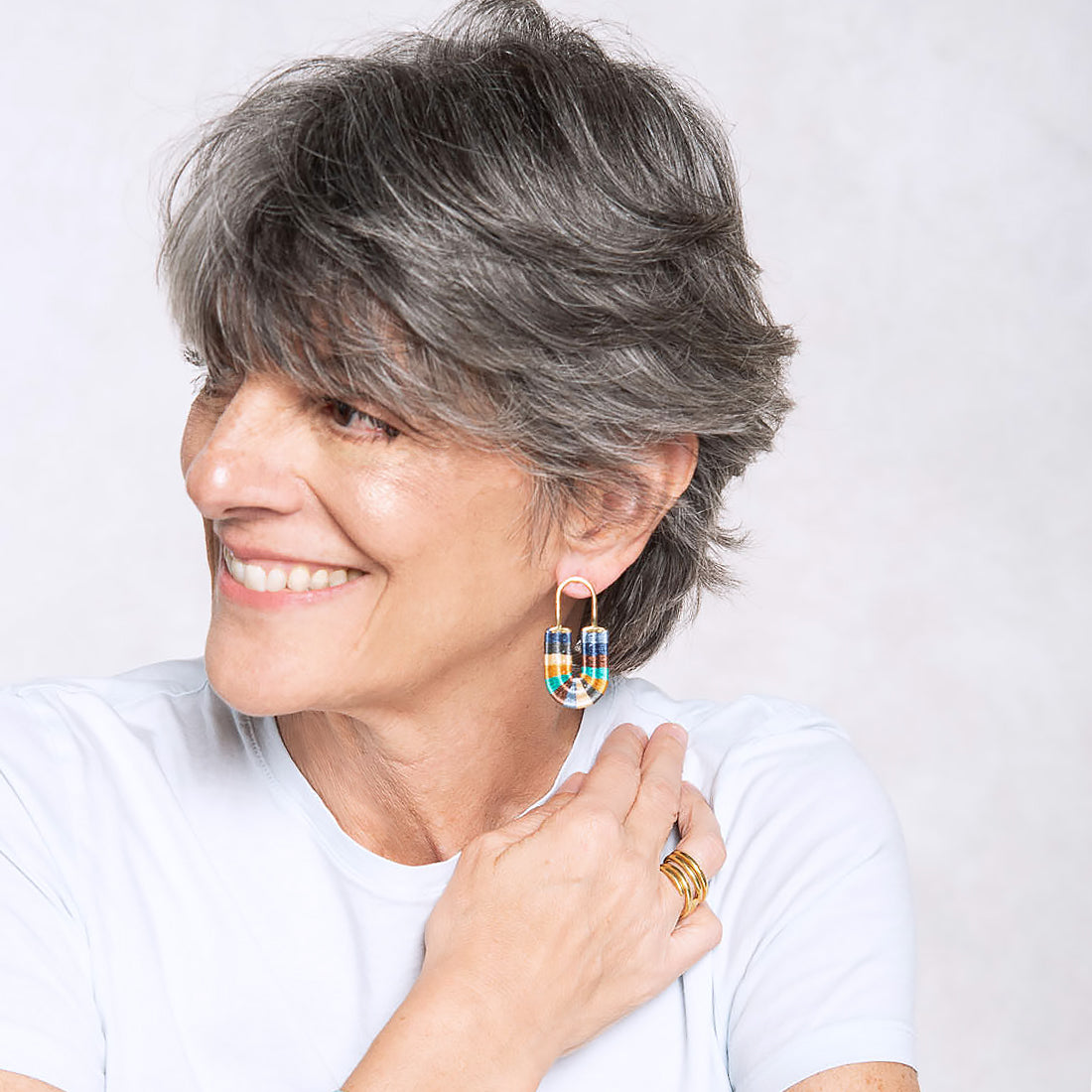 Aretes Afrika Lock Azules