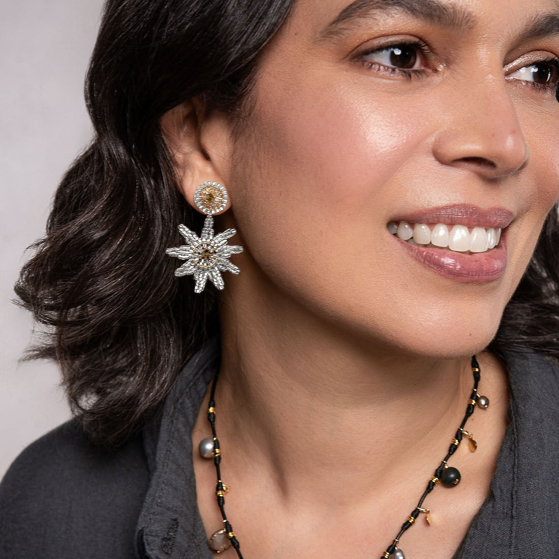 Aretes Sunshine Plateados