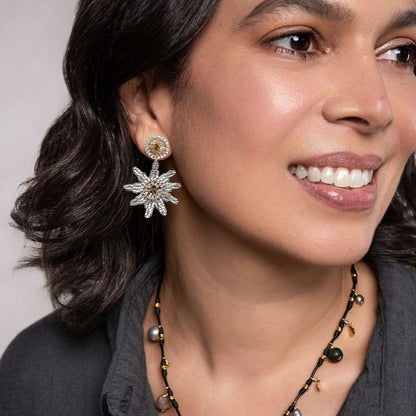 Aretes Sunshine Plateados