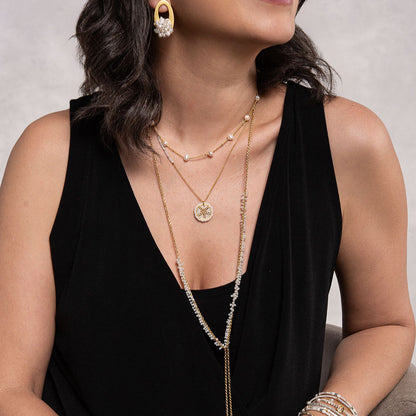 Collar Pearl Chain Dorado