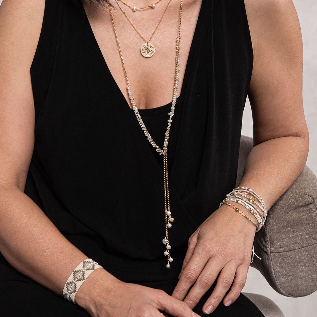 Collar Rain Pearly Dorado