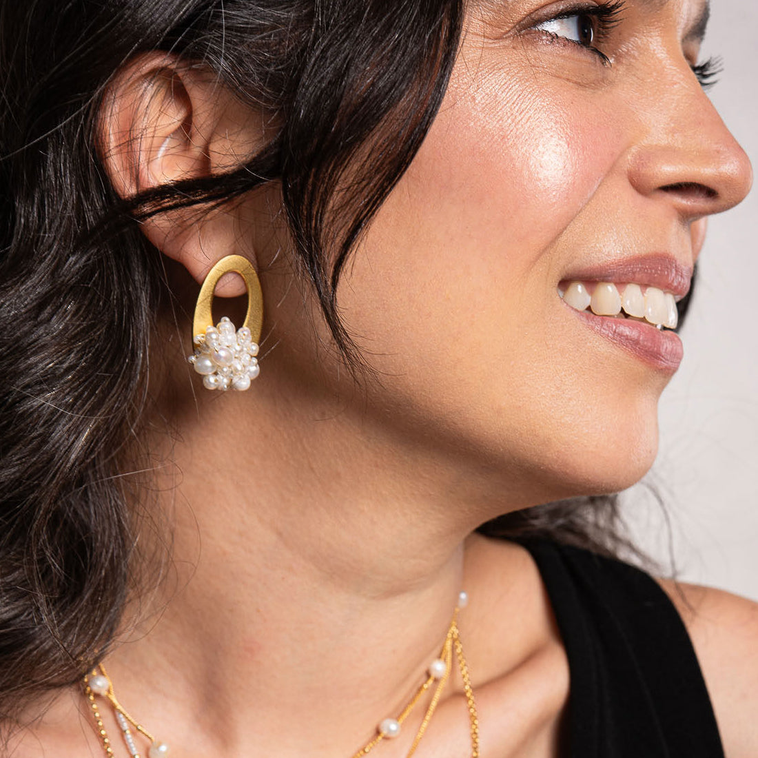 Aretes Lustra Blancos