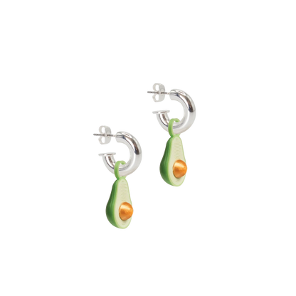 CANDONGAS PLATEADAS CON DIJES DE FRUTAS