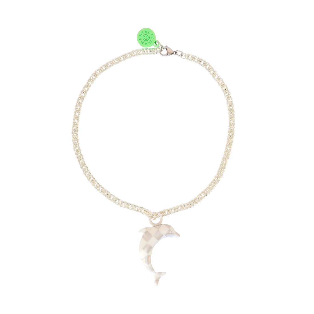COLLAR CON DIJE DE DELFÍN DE AJEDREZ