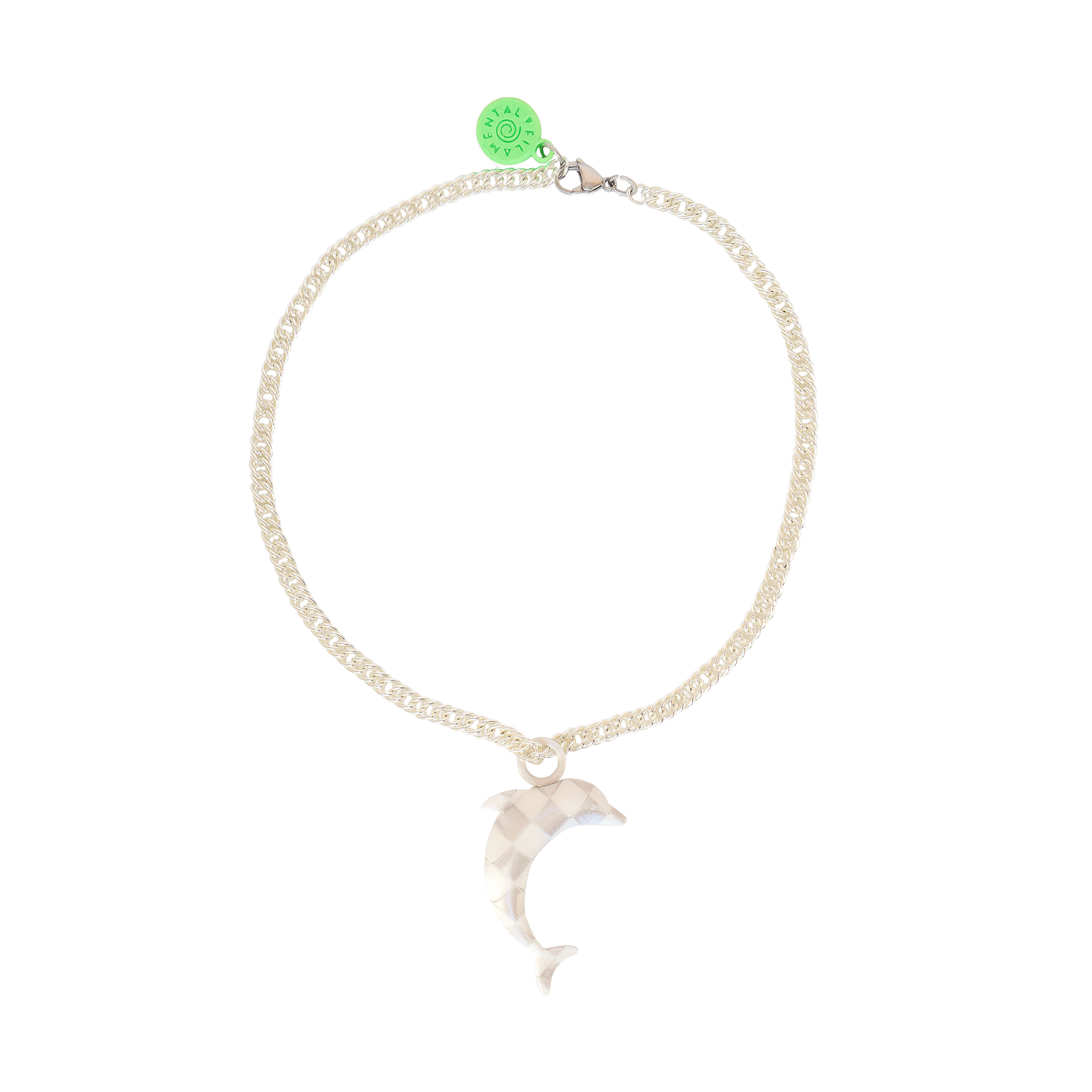 COLLAR CON DIJE DE DELFÍN DE AJEDREZ