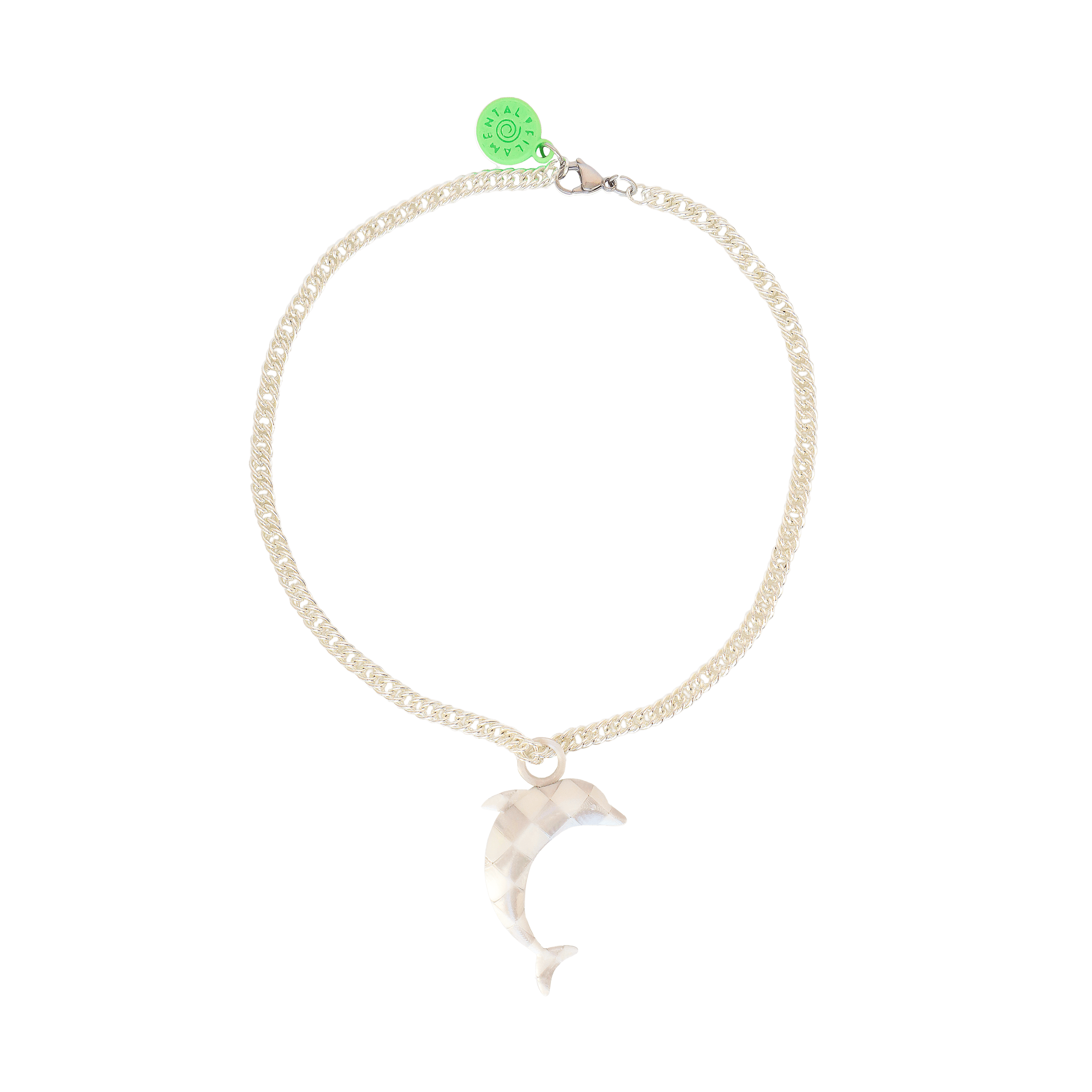 COLLAR CON DIJE DE DELFÍN DE AJEDREZ