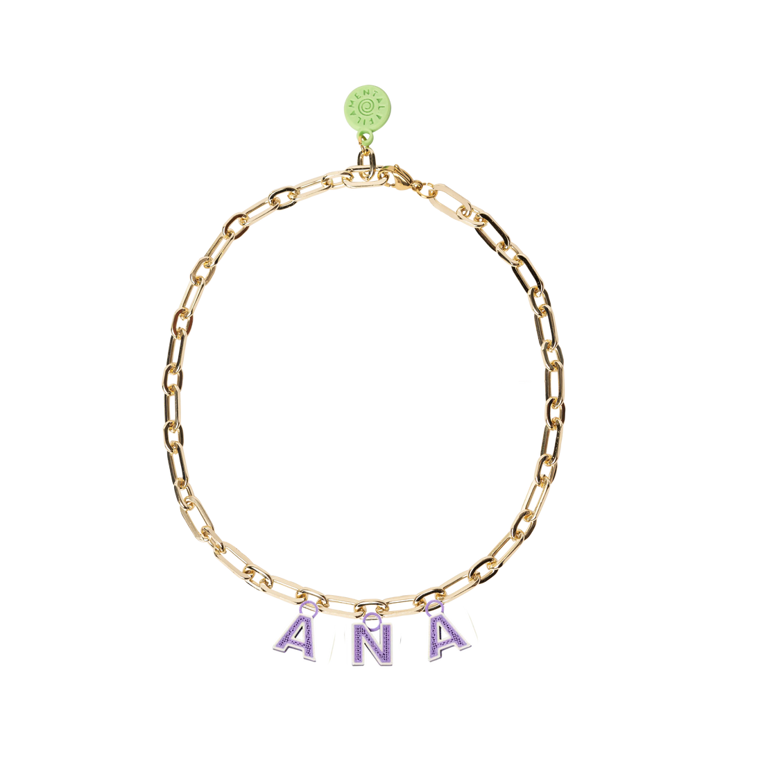 COLLAR CON 3 DIJES DE LETRA (3 LETRAS)