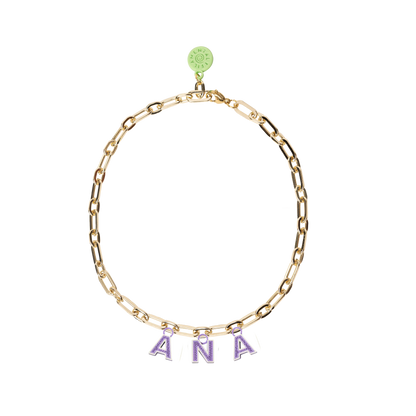 COLLAR CON 3 DIJES DE LETRA (3 LETRAS)