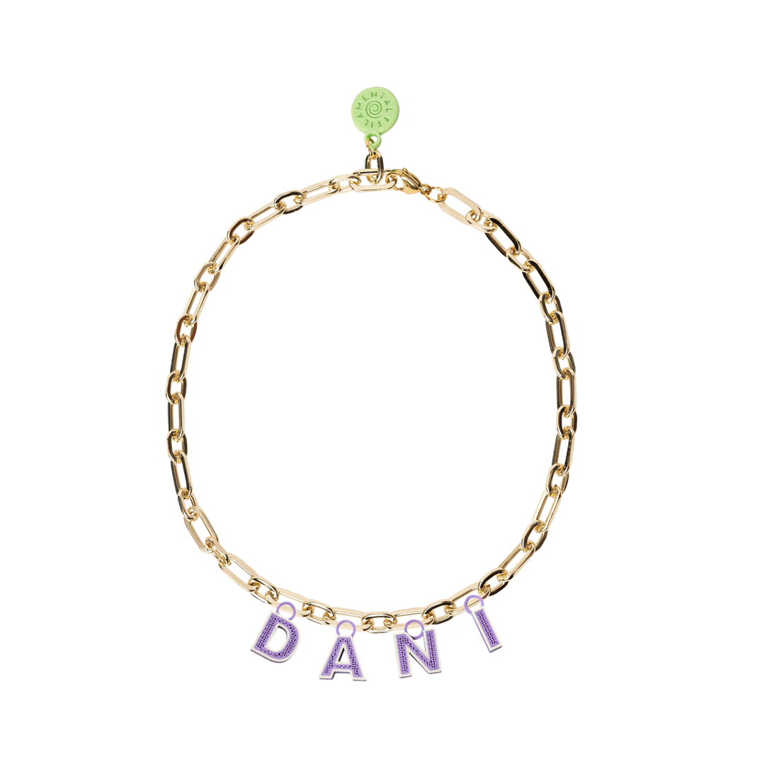 COLLAR CON 4 DIJES DE LETRA (4 LETRAS)