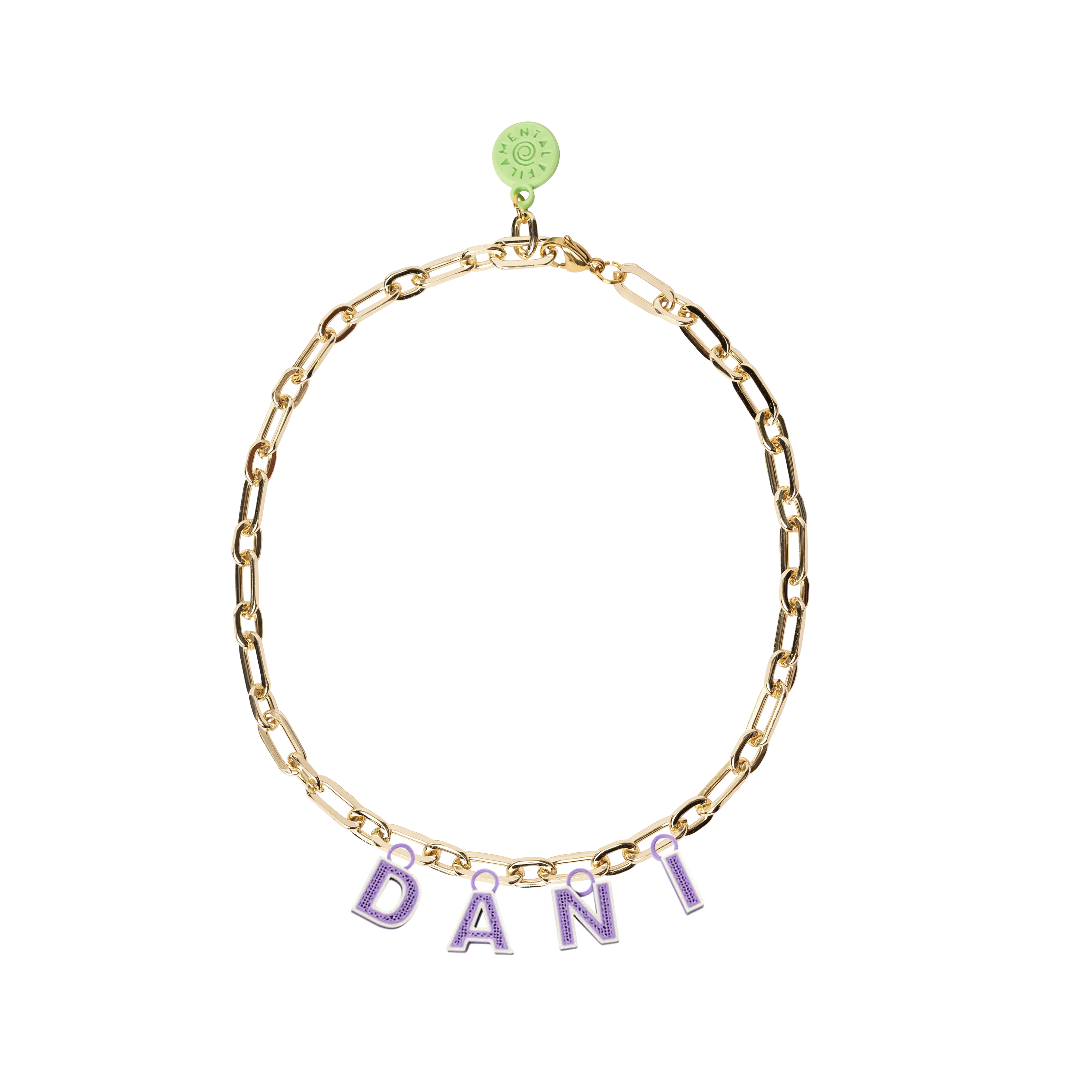 COLLAR CON 4 DIJES DE LETRA (4 LETRAS)