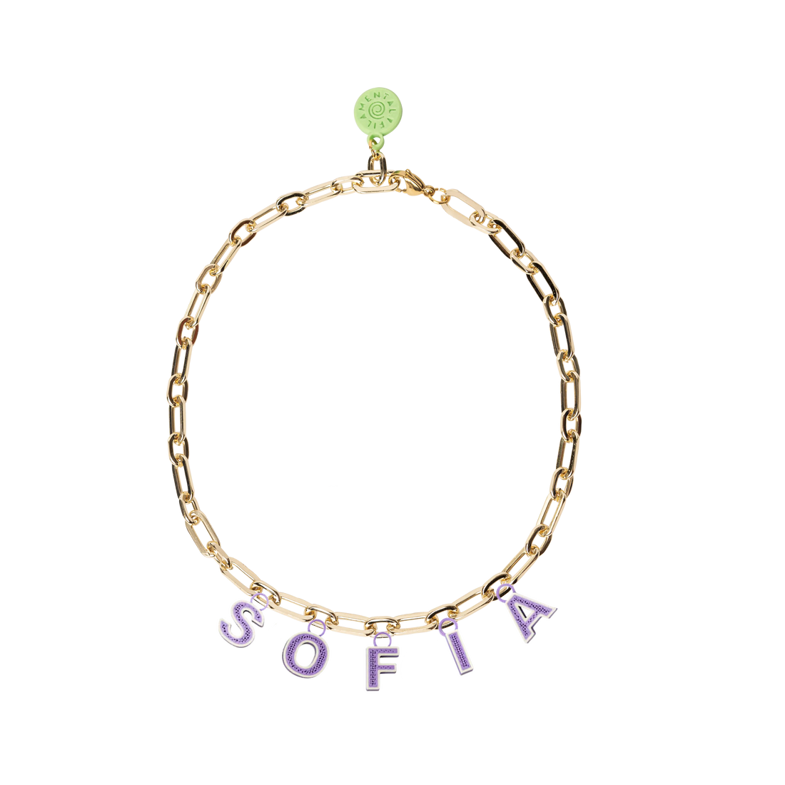 COLLAR CON 5 DIJES DE LETRA (5 LETRAS)