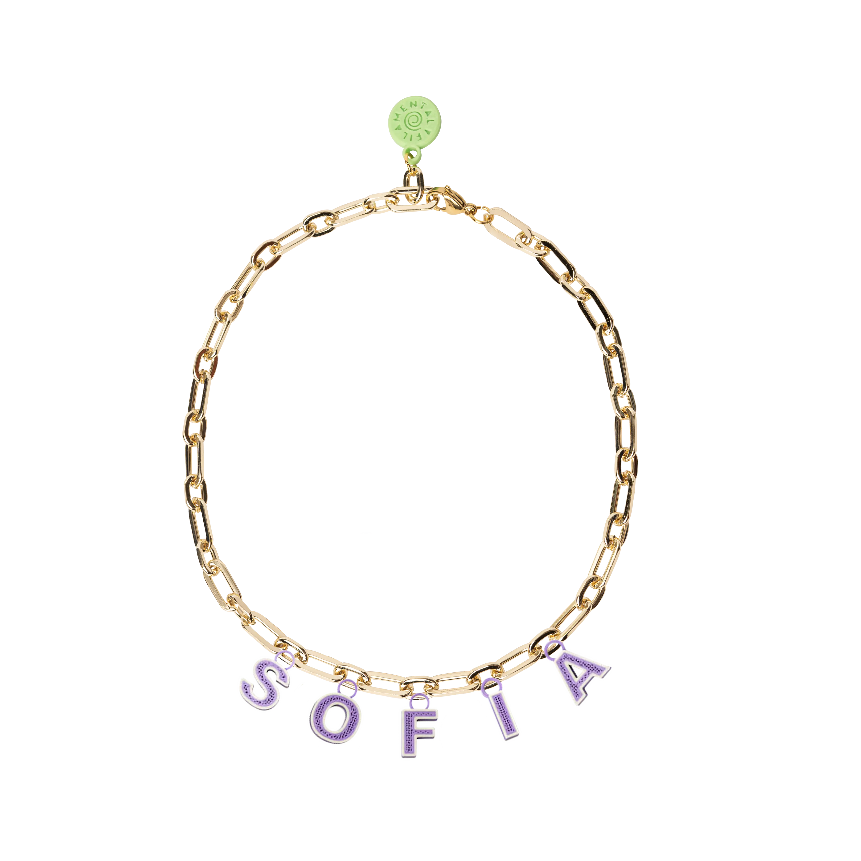 COLLAR CON 5 DIJES DE LETRA (5 LETRAS)