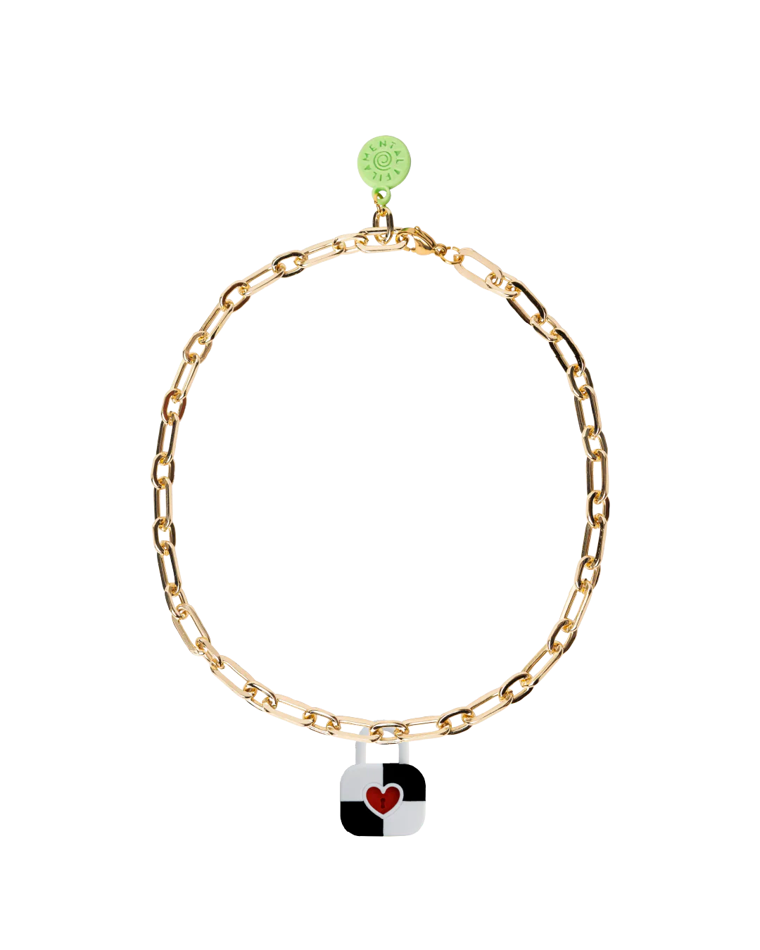 COLLAR DORADO CON DIJE DE CANDADO