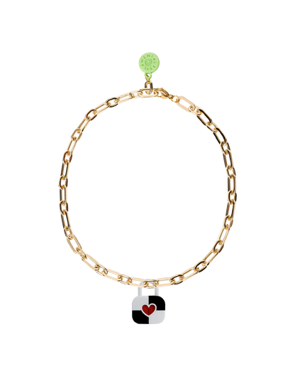 COLLAR DORADO CON DIJE DE CANDADO