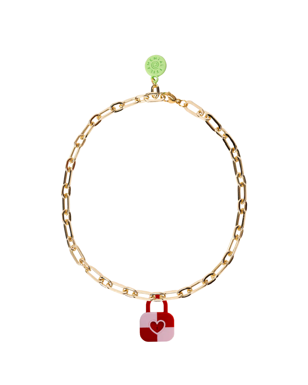 COLLAR DORADO CON DIJE DE CANDADO