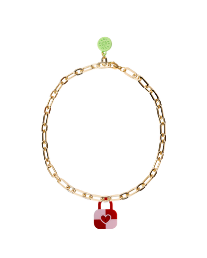 COLLAR DORADO CON DIJE DE CANDADO