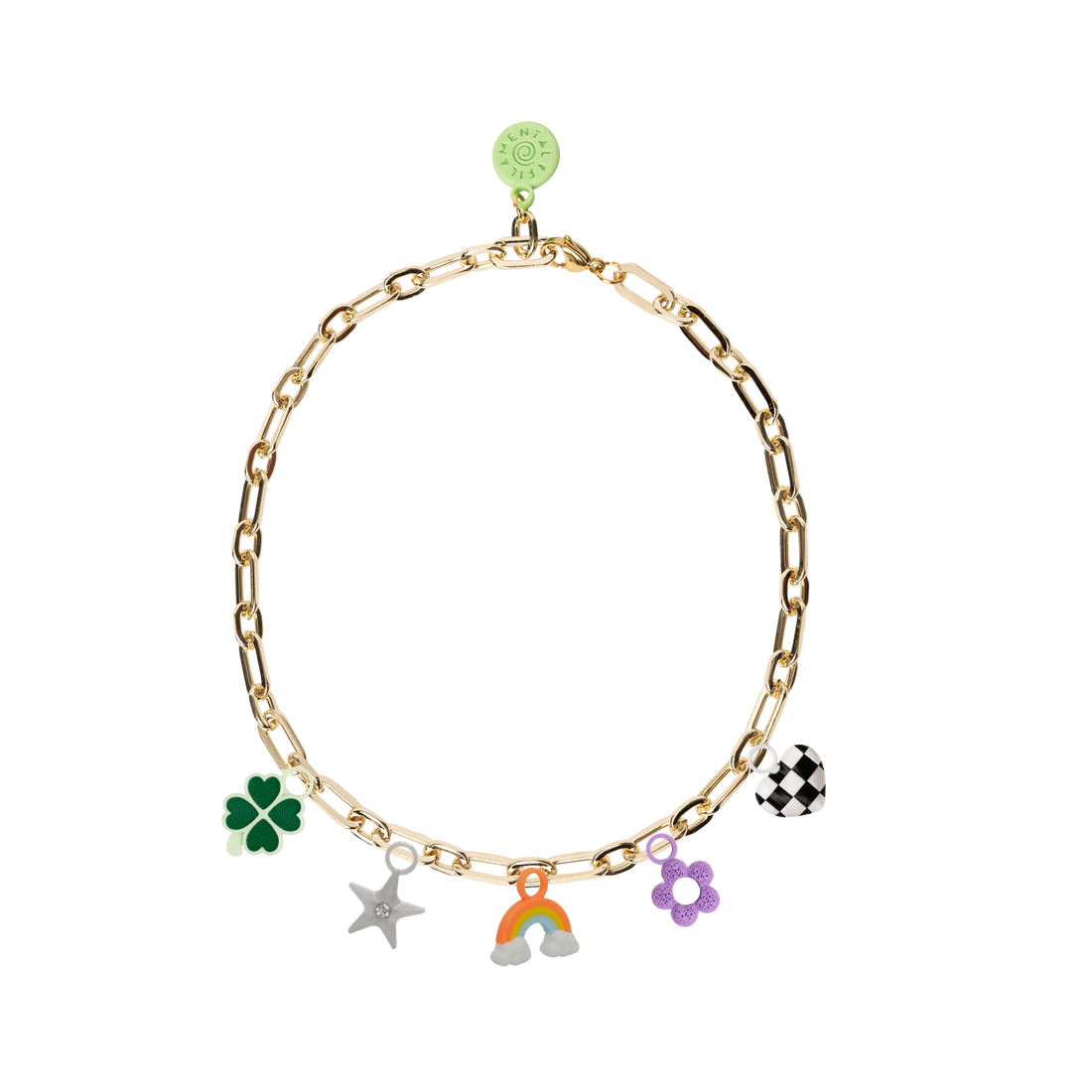 COLLAR CON DIJES DE ARCOÍRIS