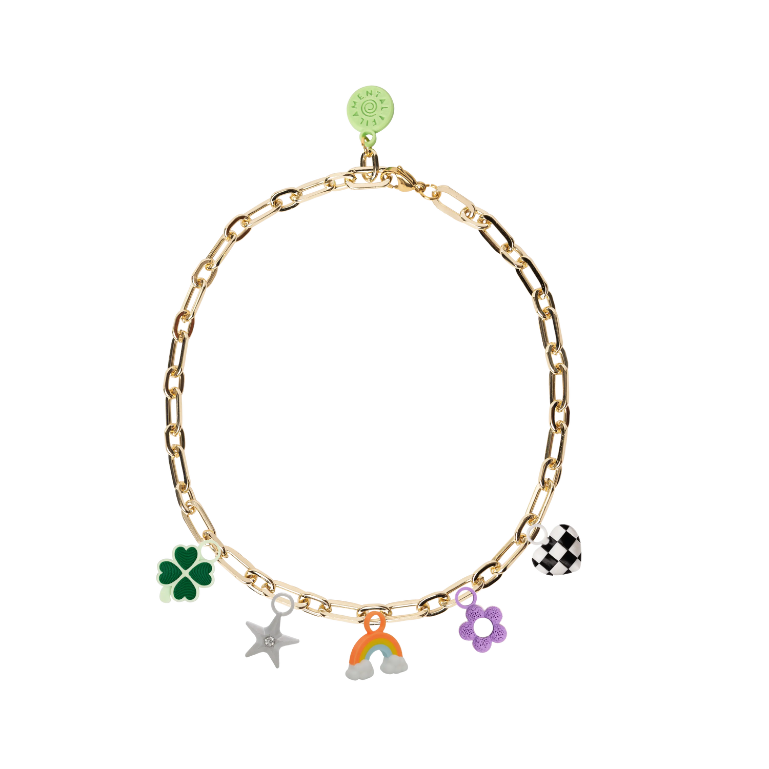 COLLAR CON DIJES DE ARCOÍRIS