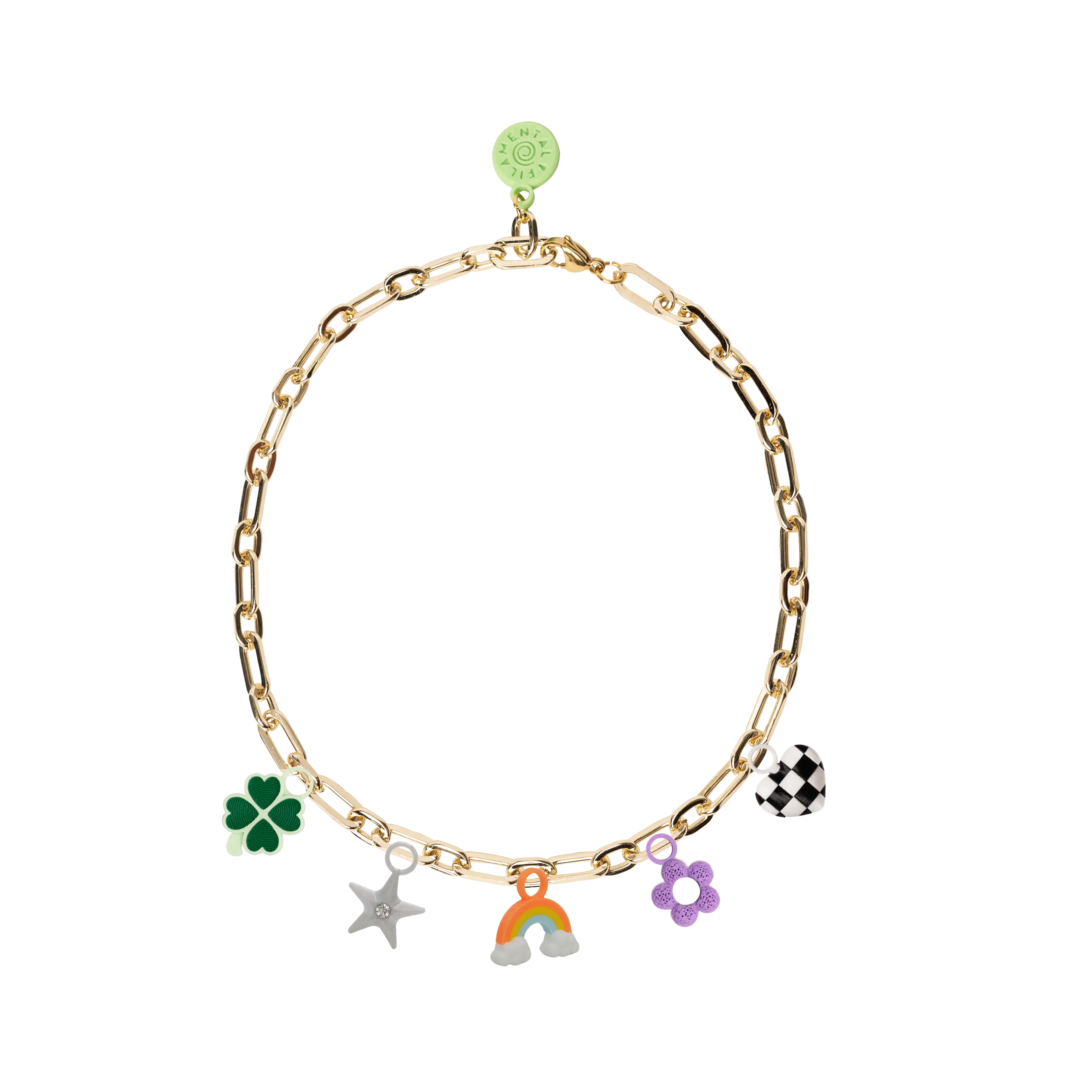 COLLAR CON DIJES DE ARCOÍRIS