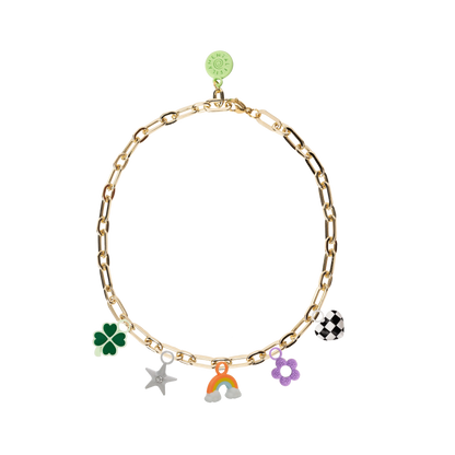 COLLAR CON DIJES DE ARCOÍRIS
