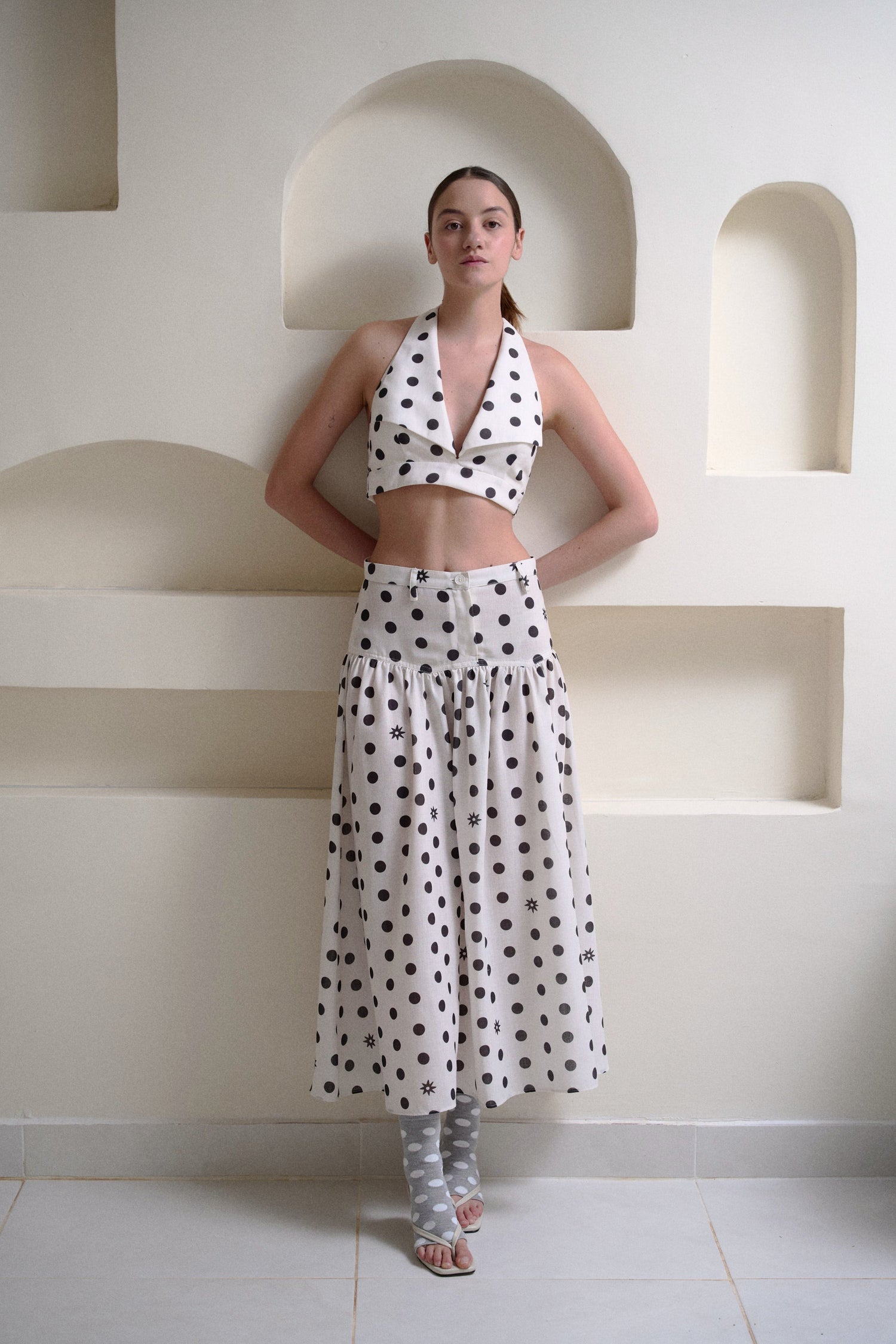 DOTTIE MAXI SKIRT
