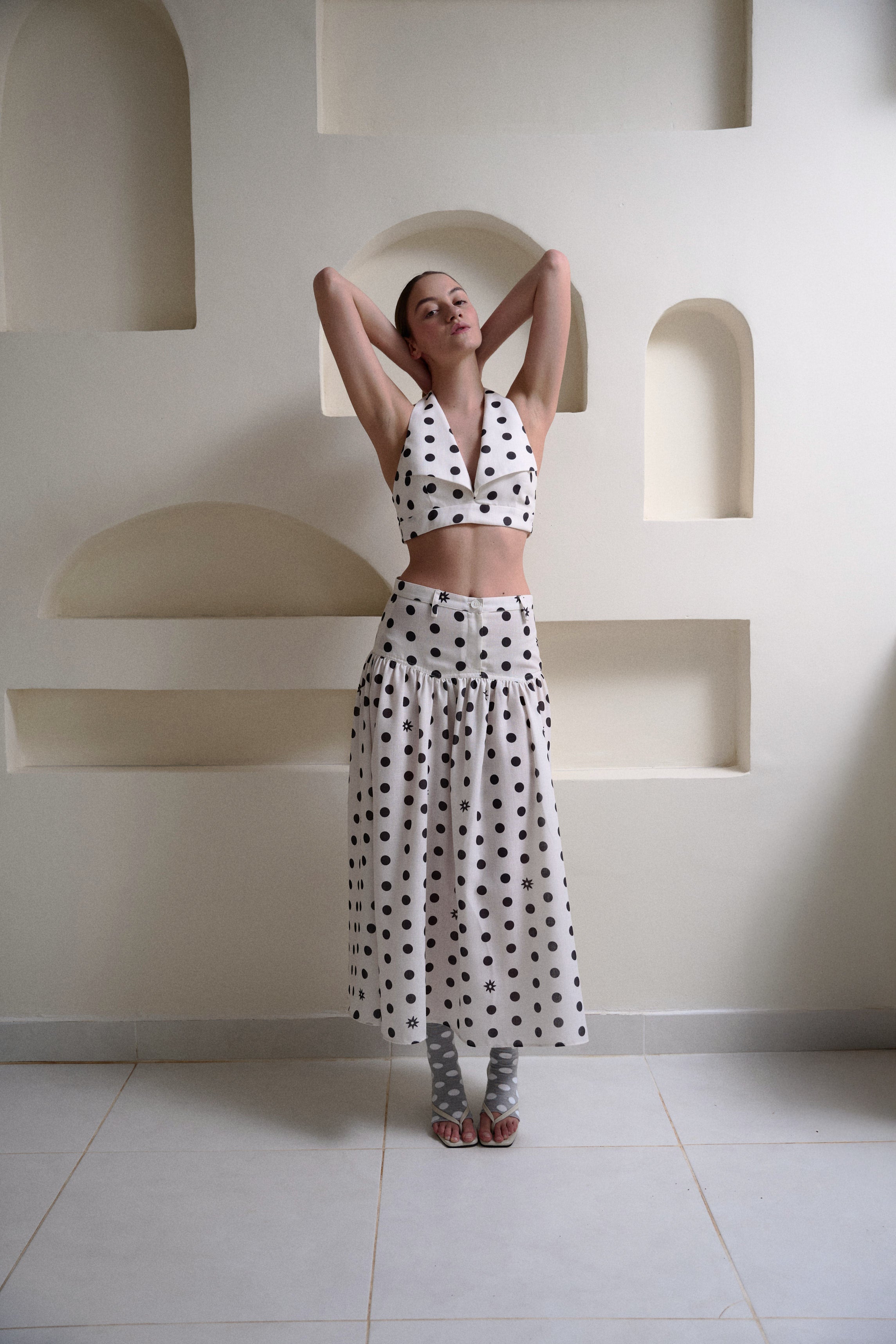 DOTTIE MAXI SKIRT