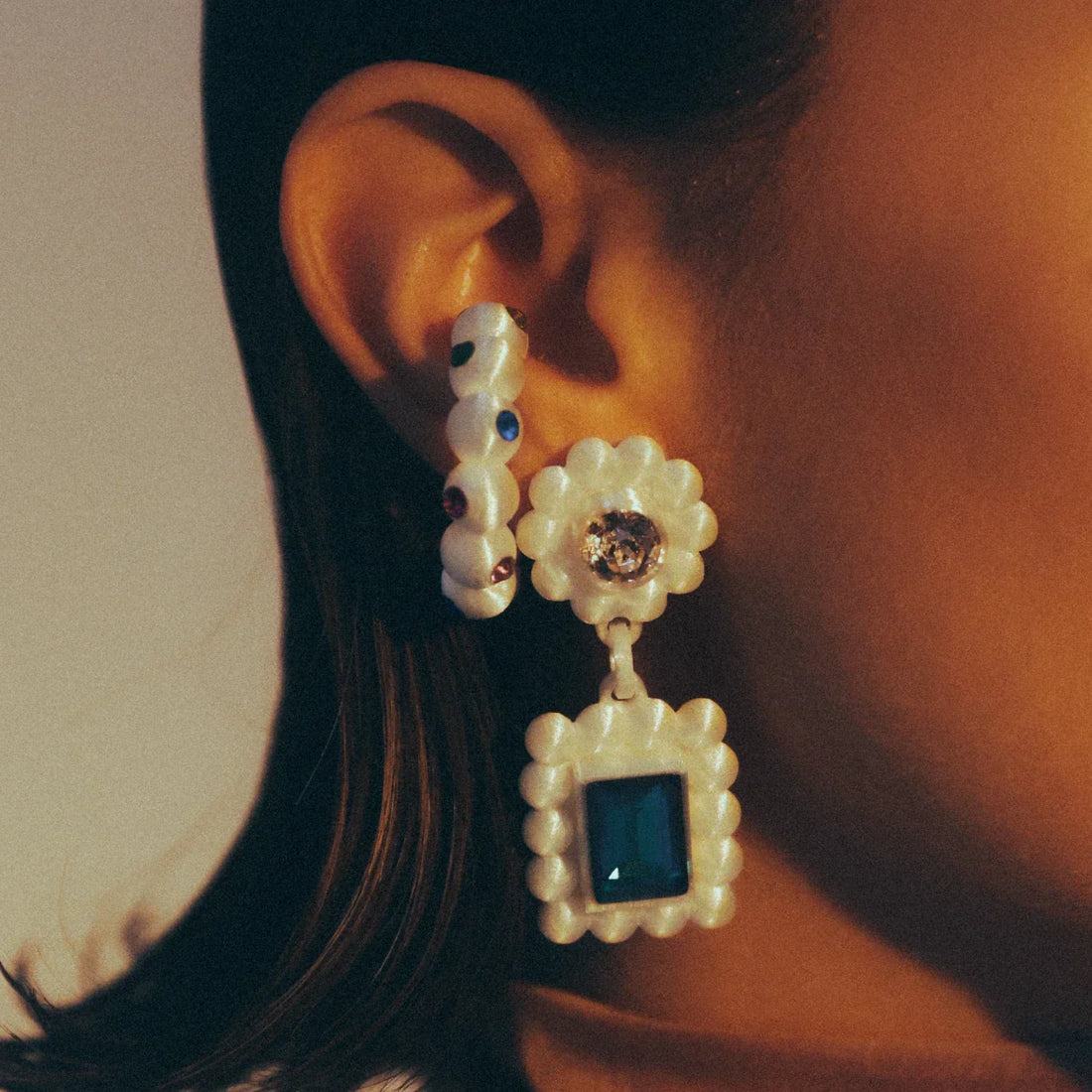EAR CUFF MAXI CRYSTAL PEARL