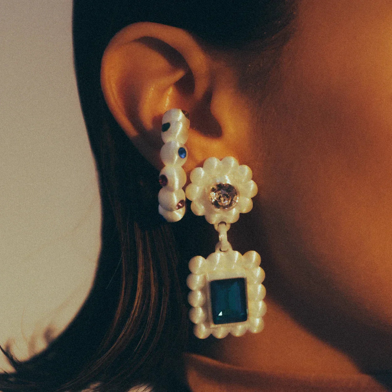 EAR CUFF MAXI CRYSTAL PEARL