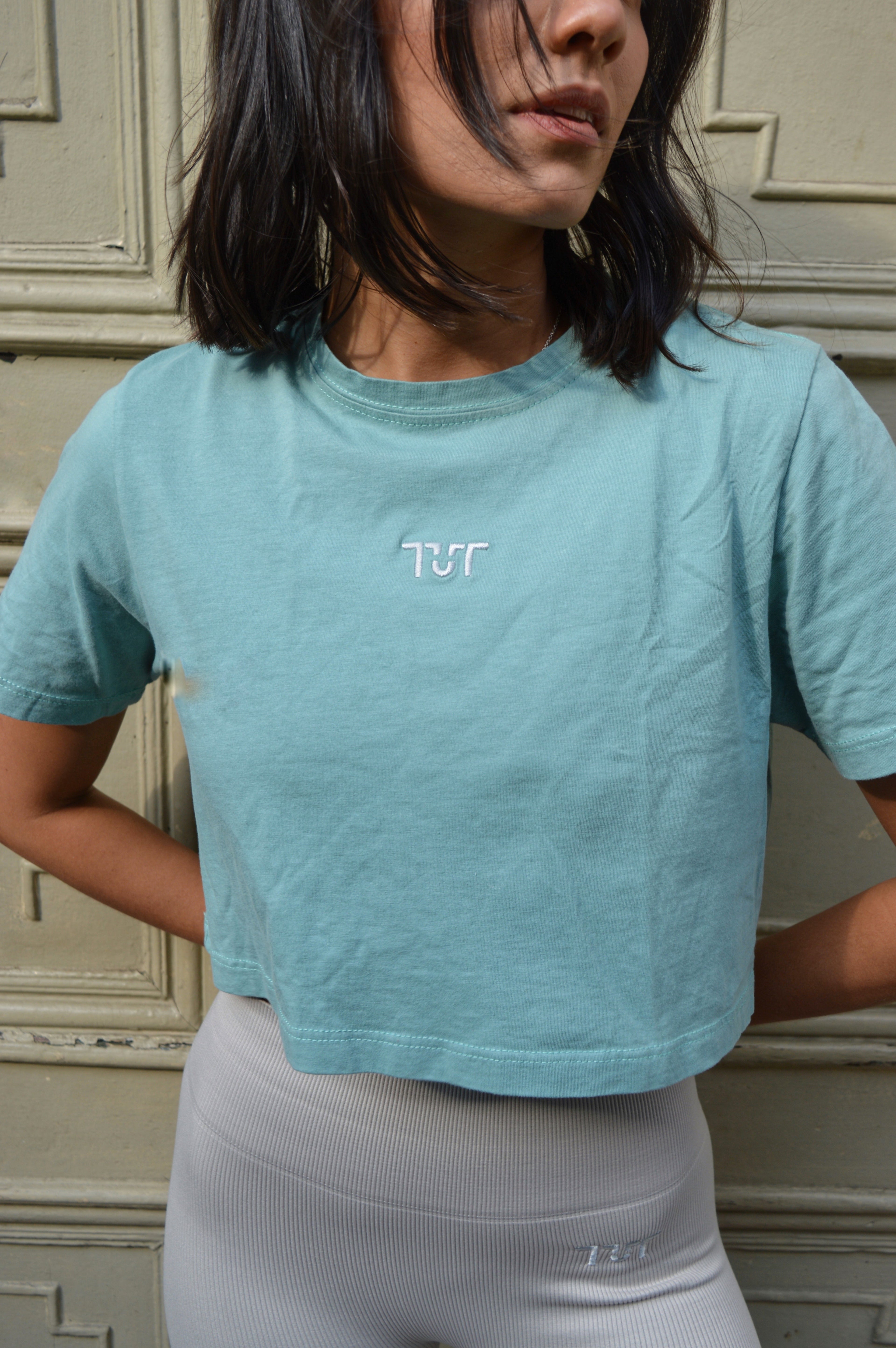 Oversized Cropped T-shirt Mint